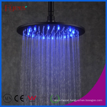 Fyeer Manufacturer Black Round Shower Head with 3 Color LED